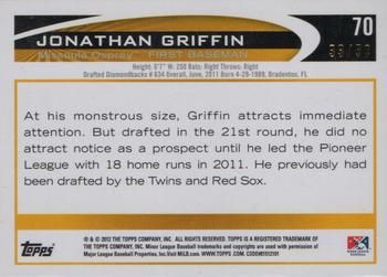 2012 Topps Pro Debut - Gold #70 Jonathan Griffin Back
