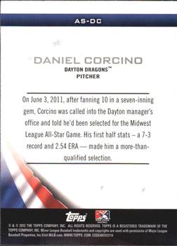 2012 Topps Pro Debut - Minor League All-Stars #AS-DC Daniel Corcino Back