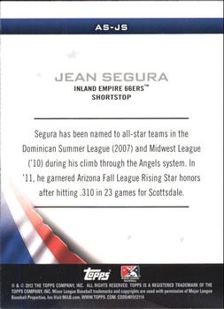 2012 Topps Pro Debut - Minor League All-Stars #AS-JS Jean Segura Back