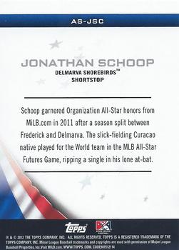 2012 Topps Pro Debut - Minor League All-Stars #AS-JSC Jonathan Schoop Back
