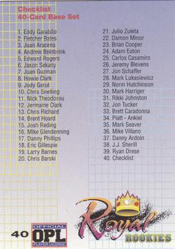 2000 Royal Rookies #40 Ken Griffey Jr. Back