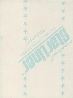 1983 Starliner/Touchdown Stickers (unlicensed) #NNO Willie Mays Back