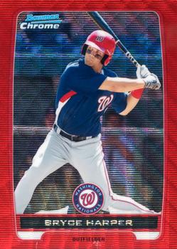 2012 Bowman - Chrome Prospects Red Wave Refractors #BCP10 Bryce Harper Front