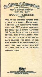 2012 Topps Allen & Ginter - Mini Gold Border #157 Roger Federer Back