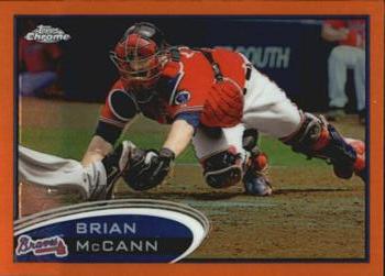2012 Topps Chrome - Orange Refractors #9 Brian McCann Front