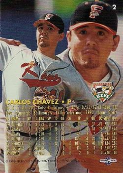 1996 Fleer Excel #2 Carlos Chavez Back