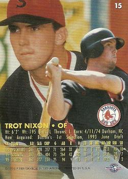 1996 Fleer Excel #15 Trot Nixon Back