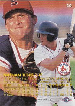 1996 Fleer Excel #20 Nathan Tebbs Back