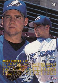 1996 Fleer Excel #28 Mike Holtz Back