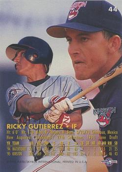 1996 Fleer Excel #44 Ricky Gutierrez Back