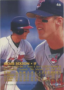 1996 Fleer Excel #46 Richie Sexson Back
