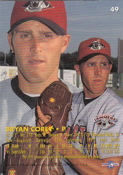 1996 Fleer Excel #49 Bryan Corey Back