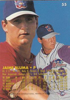 1996 Fleer Excel #55 Jaime Bluma Back