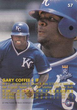 1996 Fleer Excel #57 Gary Coffee Back