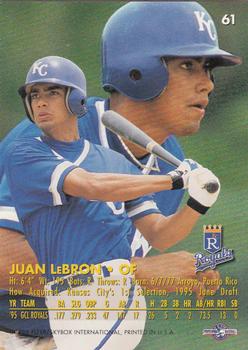 1996 Fleer Excel #61 Juan LeBron Back