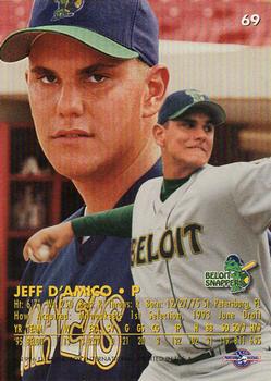 1996 Fleer Excel #69 Jeff D'Amico Back