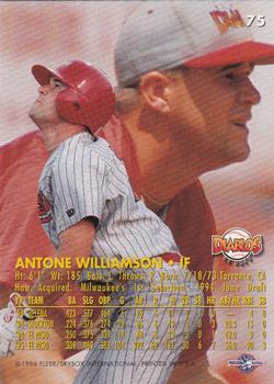 1996 Fleer Excel #75 Antone Williamson Back