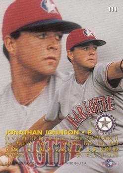1996 Fleer Excel #111 Jonathan Johnson Back
