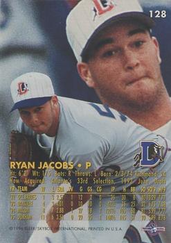 1996 Fleer Excel #128 Ryan Jacobs Back