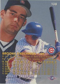 1996 Fleer Excel #138 Brooks Kieschnick Back
