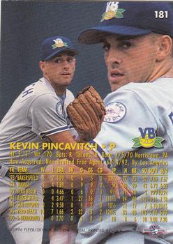 1996 Fleer Excel #181 Kevin Pincavitch Back