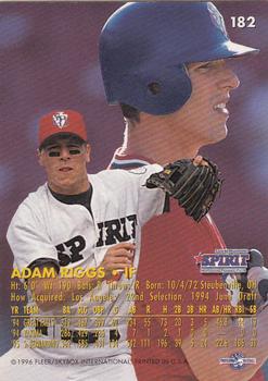 1996 Fleer Excel #182 Adam Riggs Back