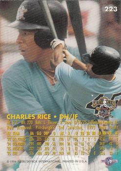1996 Fleer Excel #223 Charles Rice Back