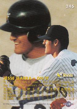 1996 Fleer Excel #245 Jesse Ibarra Back