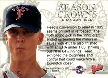 1996 Fleer Excel - Season Crowns #7 Brandon Reed Back