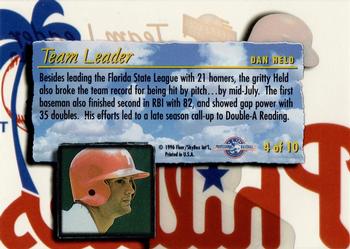 1996 Fleer Excel - Team Leaders #4 Dan Held Back