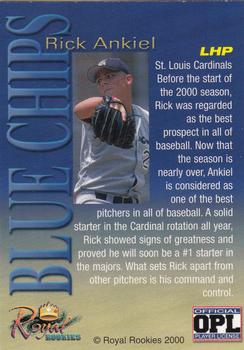2000 Royal Rookies Futures - Blue Chips #NNO Rick Ankiel Back