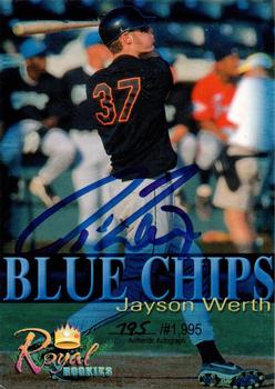 2000 Royal Rookies Futures - Blue Chips Autographs #NNO Jayson Werth Front