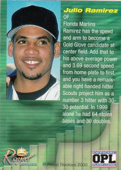 2000 Royal Rookies Futures - High Yield #NNO Julio Ramirez Back