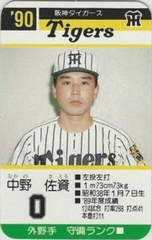 1990 Takara Hanshin Tigers #0 Satoru Nakano Front