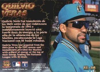 1996 Pacific Crown Collection - Estrellas Latinas #EL-34 Quilvio Veras Back