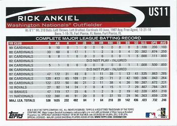 2012 Topps Update #US11 Rick Ankiel Back