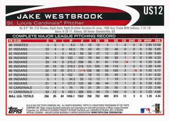 2012 Topps Update #US12 Jake Westbrook Back