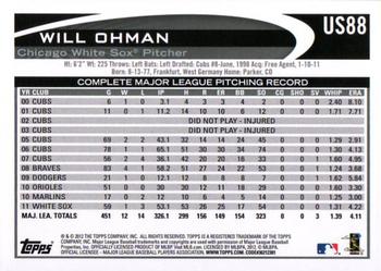 2012 Topps Update #US88 Will Ohman Back