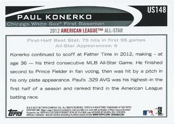 2012 Topps Update #US148 Paul Konerko Back