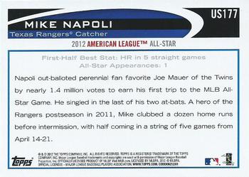 2012 Topps Update #US177 Mike Napoli Back