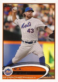2012 Topps Update #US141 R.A. Dickey Front