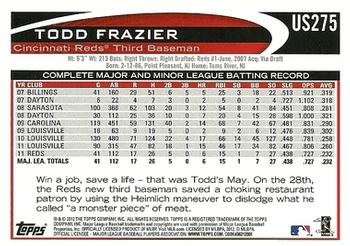 2012 Topps Update #US275 Todd Frazier Back