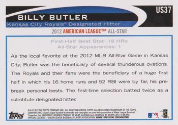 2012 Topps Update #US37 Billy Butler Back