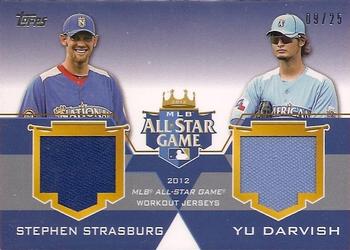 2012 Topps Update - All-Star Stitches Dual #ASD-SD Stephen Strasburg / Yu Darvish Front