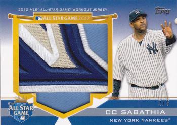 2012 Topps Update - All-Star Stitches Jumbo Patches #ASJP-CCS CC Sabathia Front