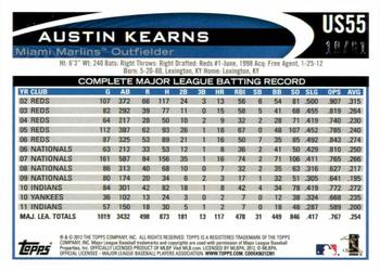 2012 Topps Update - Black #US55 Austin Kearns Back