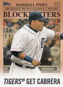 2012 Topps Update - Blockbusters #BB-8 Miguel Cabrera Front