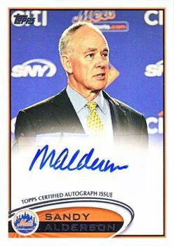 2012 Topps Update - General Manager Autographs #AGM-SA Sandy Alderson Front