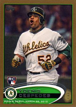 2012 Topps Update - Gold #US42 Yoenis Cespedes Front