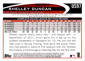 2012 Topps Update - Gold #US97 Shelley Duncan Back